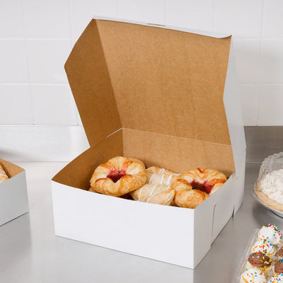 10 X 10 X 5 CARTON WHITE CAKE BOX